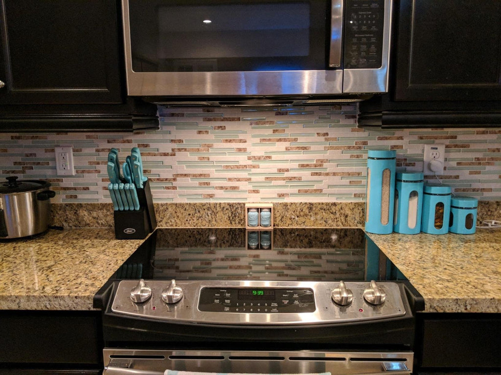 Coastal Glass Mosaic Tile Subway Kitchen Backsplash Bathroom Wall 5 Sq Ft