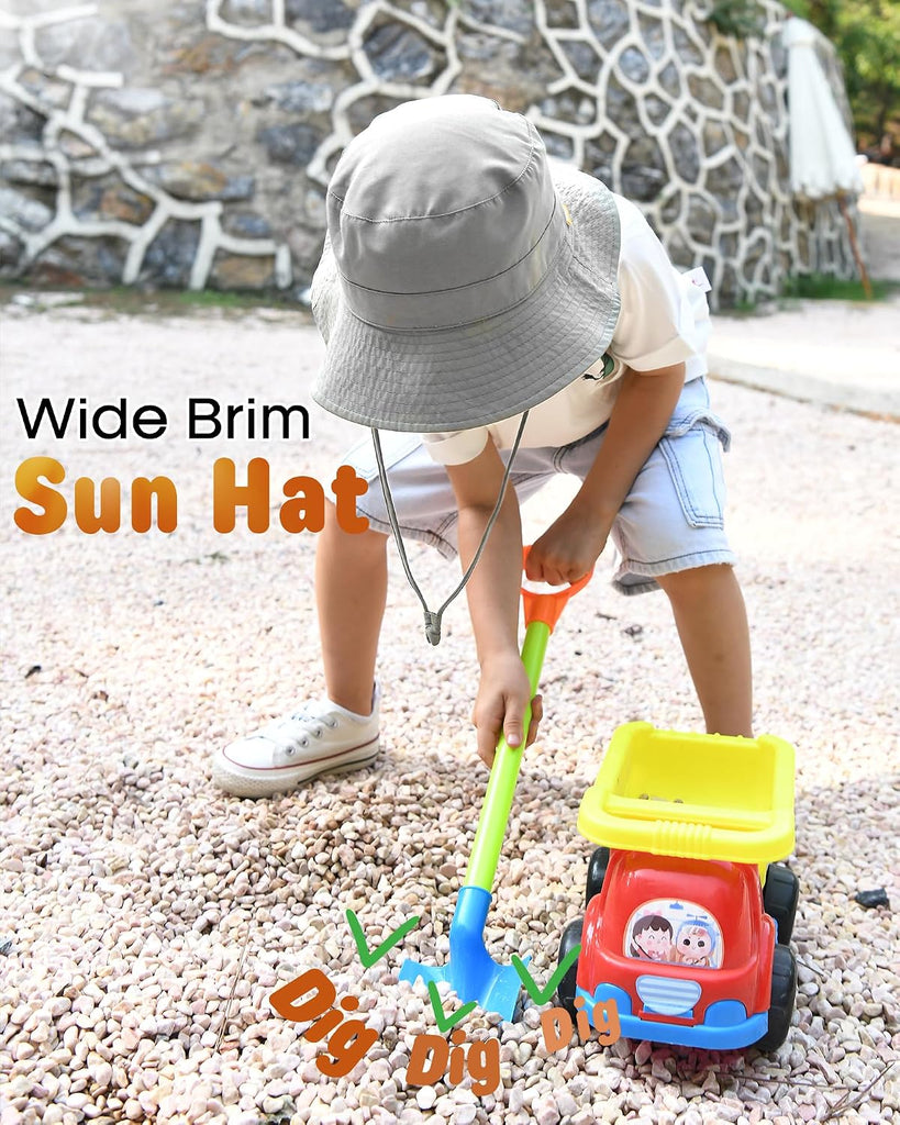 Baby Sun Hat Toddler Boys Girls Bucket Hat for Kids 0-5 Years UPF 50+ Sun Protective Child Summer Beach Hats