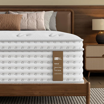 Extra Firm King Mattress 14 Inch, Hybrid King Size Mattress in a Box, Back Pain Relief, Luxury Pocket Spring