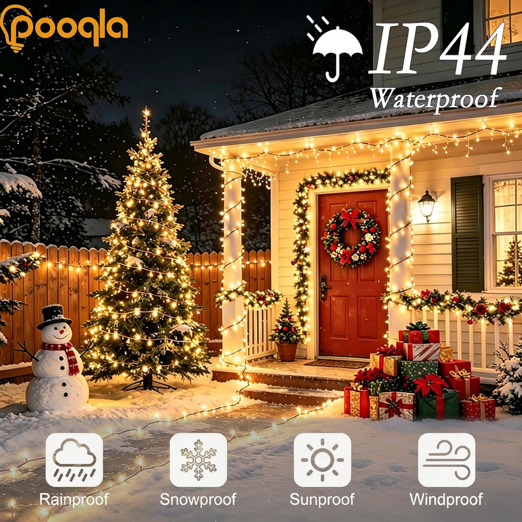 1000 LED Warm White Christmas Lights Outdoor String Lights, 328 ft