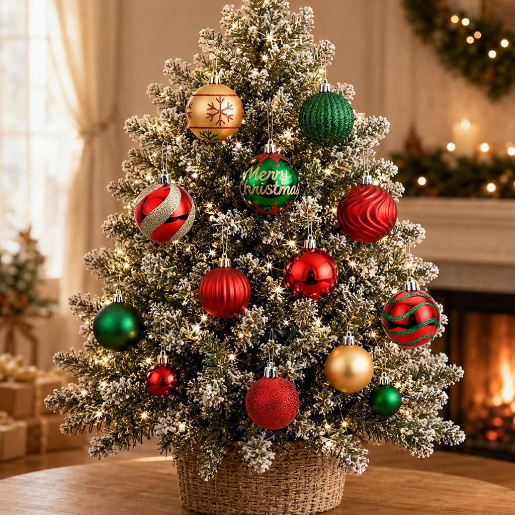 66Pcs Christmas Tree Decorations, Christmas Tree Ornaments Set