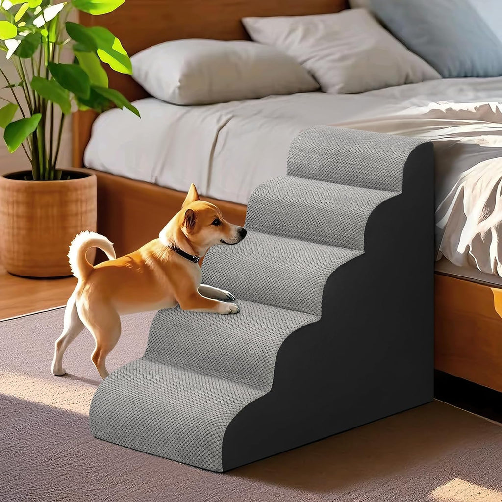 Dog Stairs for high Beds 28.7" H, 5 Step Pet Ramp for Large Dogs