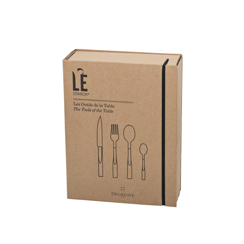 Luxury French Flatware Set | L'E Starck Colored Collection | 24pcs | White