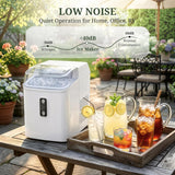 Nugget Ice Maker Countertop, 6-Min Fast Chewable Pellet Ice, 24lbs/24H Portable Ice Machine with Self-Cleaning, Ice