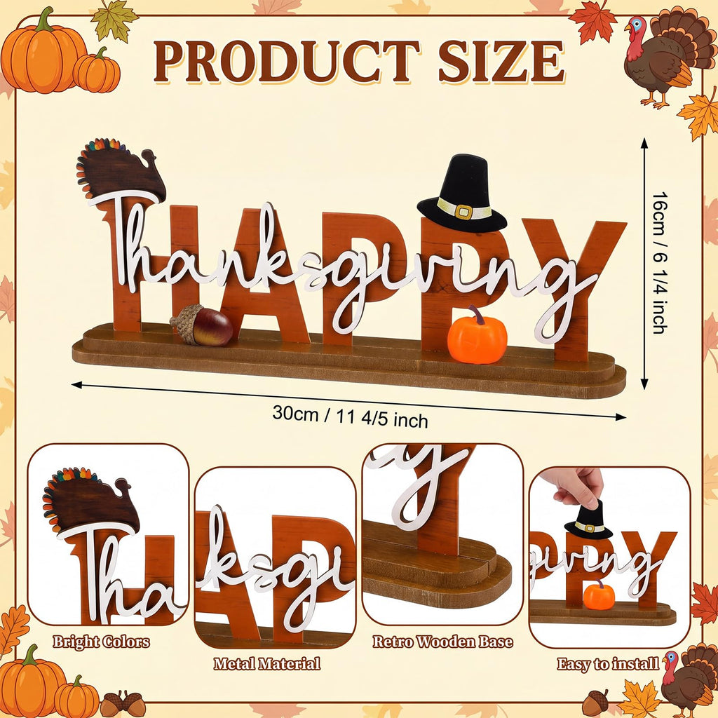 Thanksgiving Table Decoration Metal Fall Tiered Tiered Tray Decor