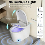 Smart Toilet with Bidet, Foam Shield, UV-C Light, Blackout Flush, Dual Auto Flush, Heated Seat, Air Dryer