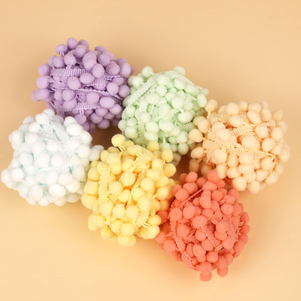 Pom Pom Trim, 1" Wide Ball Fringe (Light Green) - 18 Yards