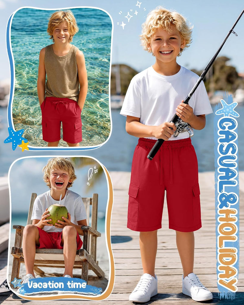 Boys Cargo Shorts Kids Athletic Shorts