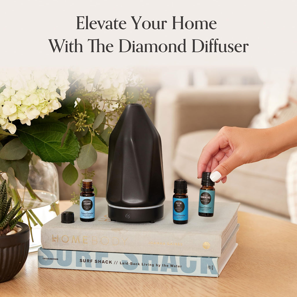 Charcoal Ceramic Bloom Diffuser Essential Oil Passive