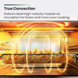 Infrared Heating Air Fryer Toaster Oven, Extra Large Countertop Convection Oven 10-in-1 Combo, 6-Slice Toast, Enamel