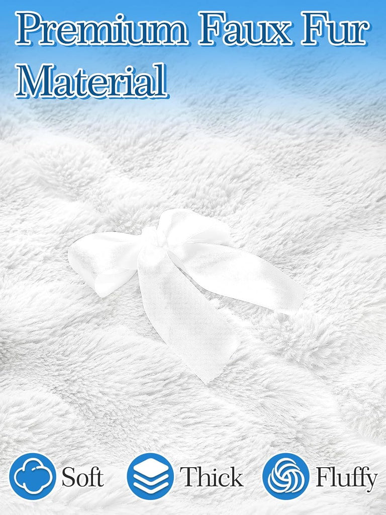 72in Extra Large Faux Fur Christmas Tree Skirt