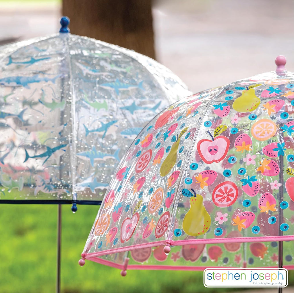 Joseph, Clear Color Changing Bubble Umbrella, Kids Toddler Umbrella with Dome Canopy