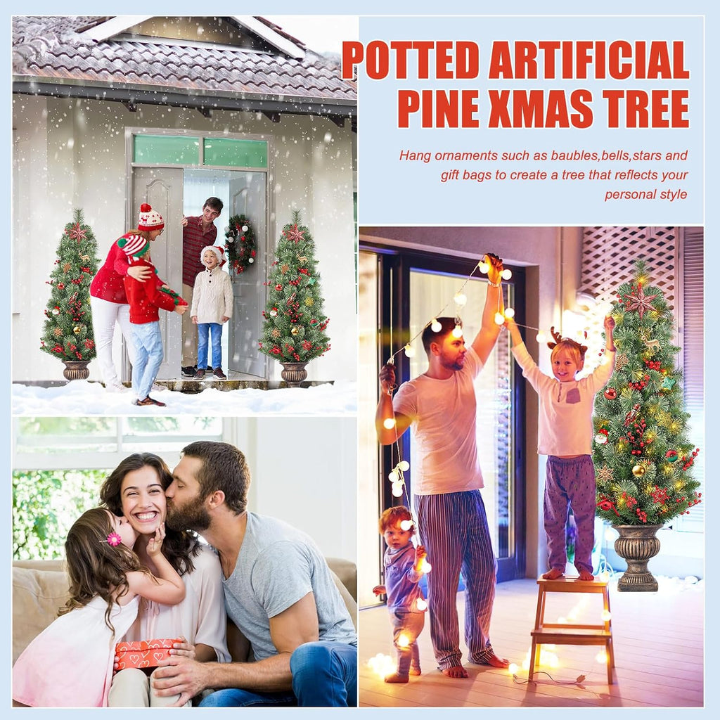 4FT Battery Powered Pre Lit Christmas Tree