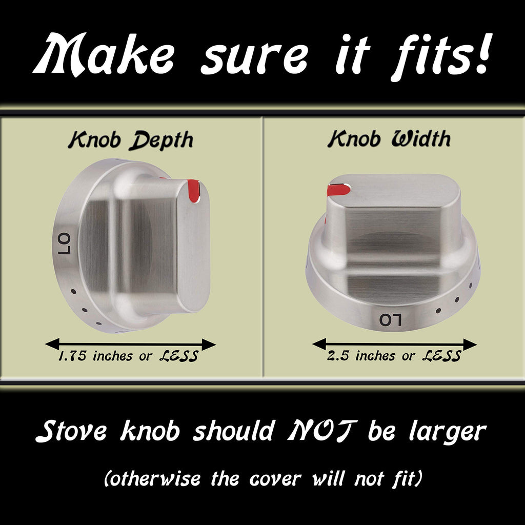 6 Pack Clear Stove Knob Safety Covers - Protect Little Kids with A Child Proof Lock for Oven/Stove Top/Gas Range