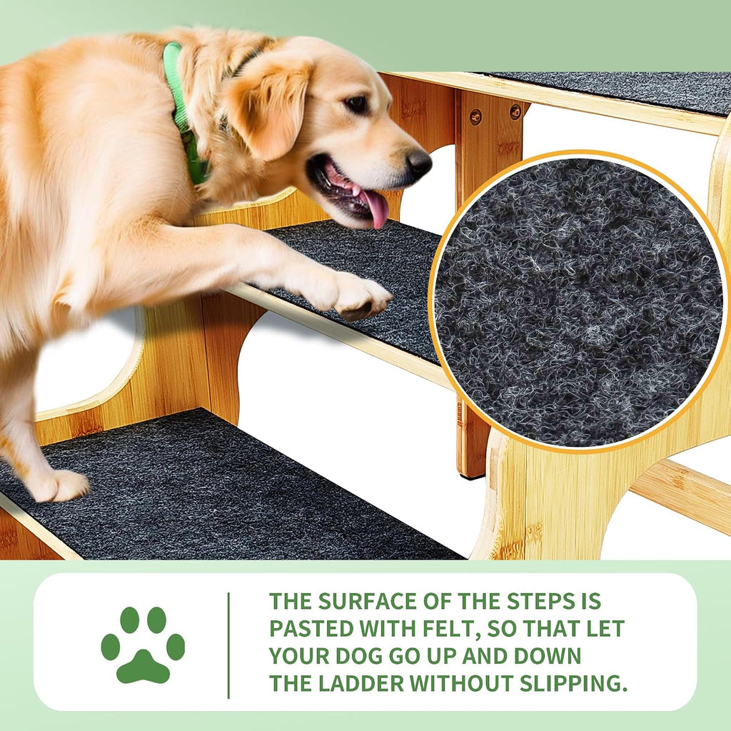 Dog Stairs for Large & Older Dogs, 4-Steps, 20" High, Supports Up to 160 LB