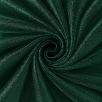 Organza Fabric 10 Yard Bridal Solid Sheer Bolt 44", Hunter Green