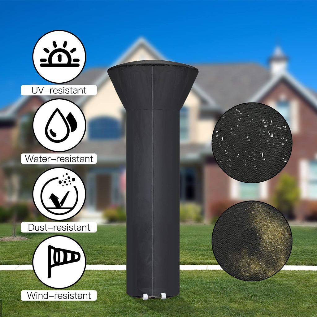 Patio Heater Covers Outdoor Waterproof, 89'' Height x 33" Dome x 19" Base
