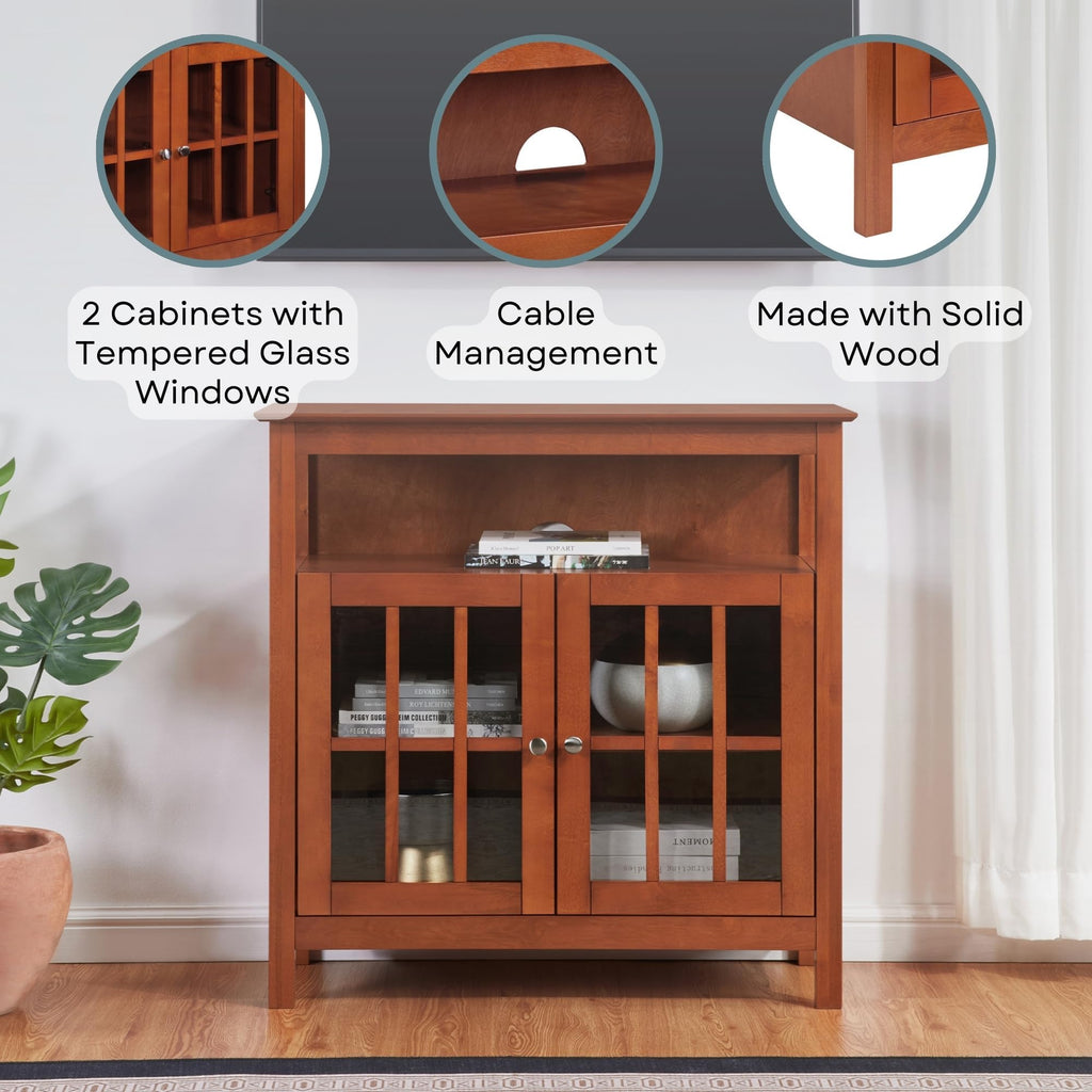 Big Sur Highboy TV Stand 36" - Modern Entertainment Center For TVs up to 40", Storage Cabinet for Dining, Living