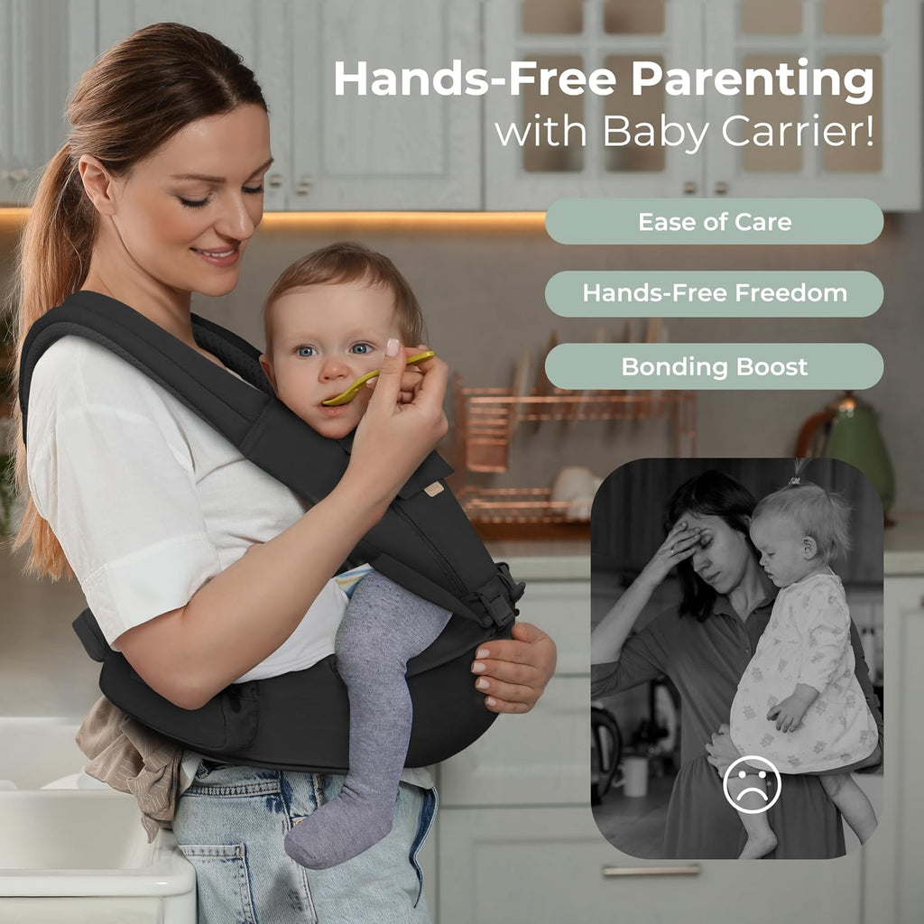 Safety-Certified Baby Carrier with Hip Seat Newborn to Toddler