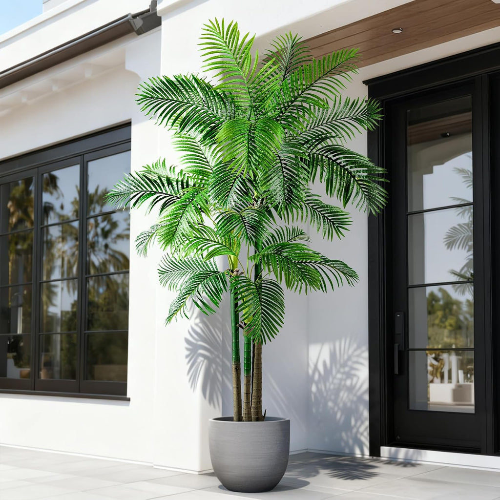 Big Artificial Palm Tree Tall Faux Tropical Trees Indoor Outdoor Realistic Floor Plants Large Fake Plant Living Room