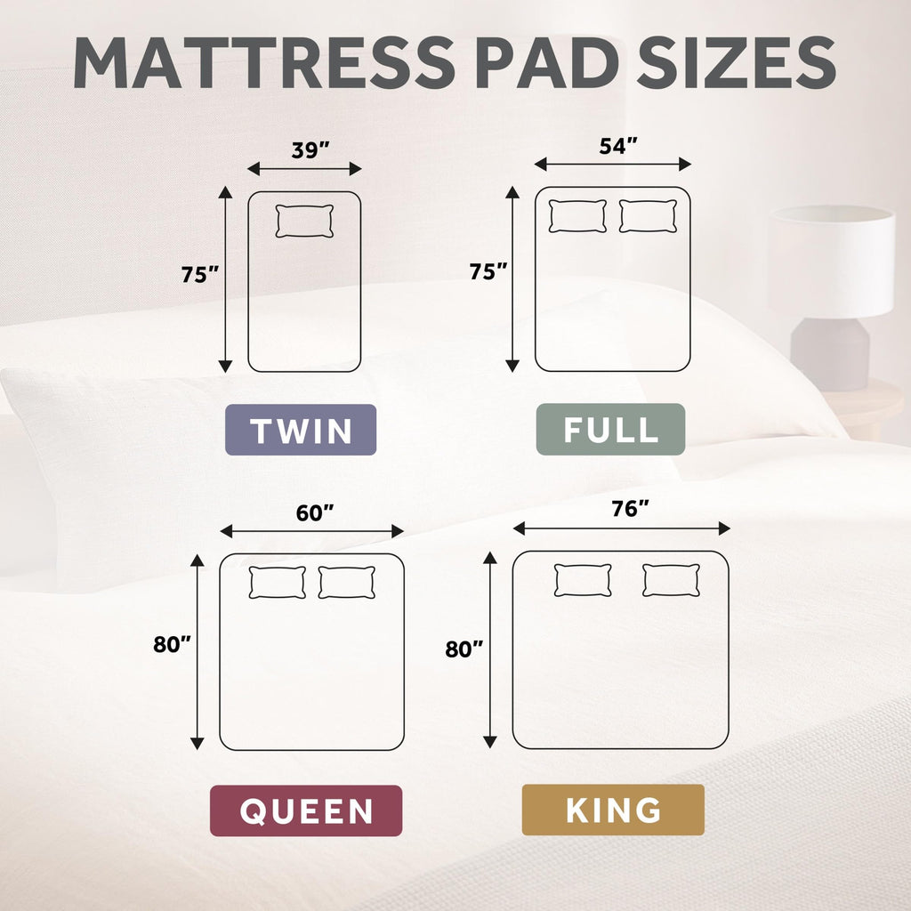 Restful Quilted Heated Mattress Pad, King 80 x 76