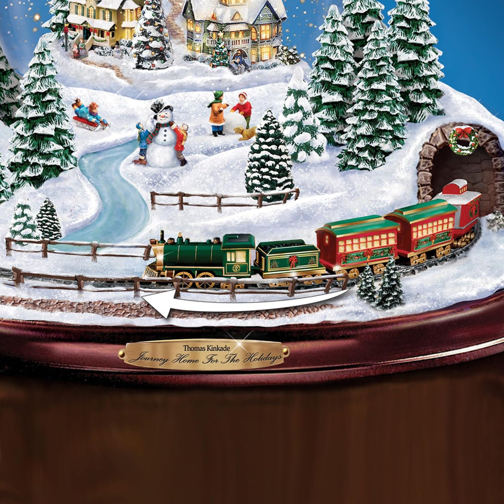 Thomas Kinkade Village Snowglobe: Lights, Music and Motion