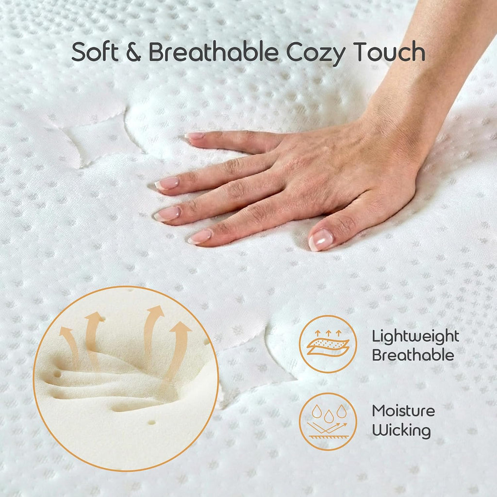 Queen Hybrid Mattress, 12" Gel Memory Foam Mattress in a Box, Cooling Medium Firm Bed with Wrapped Coils, CertiPUR-US
