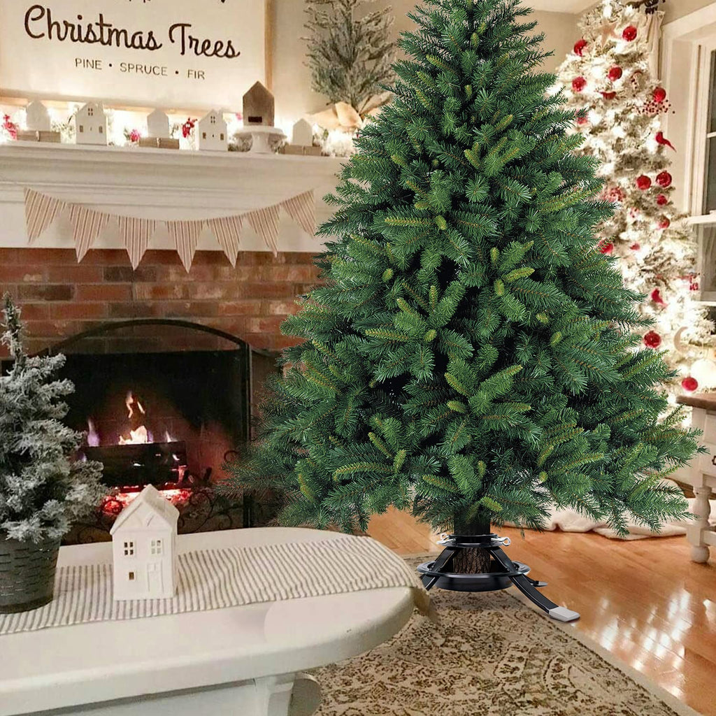 Large Real Christmas Tree Stand for Live Tree, Metal Christmas Tree Base Stand Fits for 2-Inch to 4.8-Inch