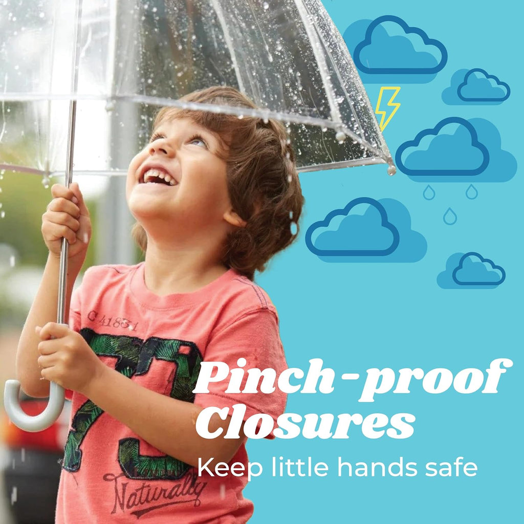 Kids Lightweight Dome Canopy Bubble Umbrella with Wind and Rain Protection