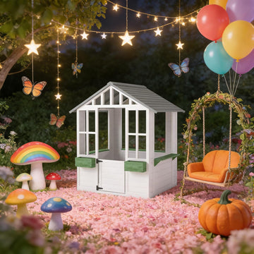 Wooden Playhouse,Outdoor Kids Cottage