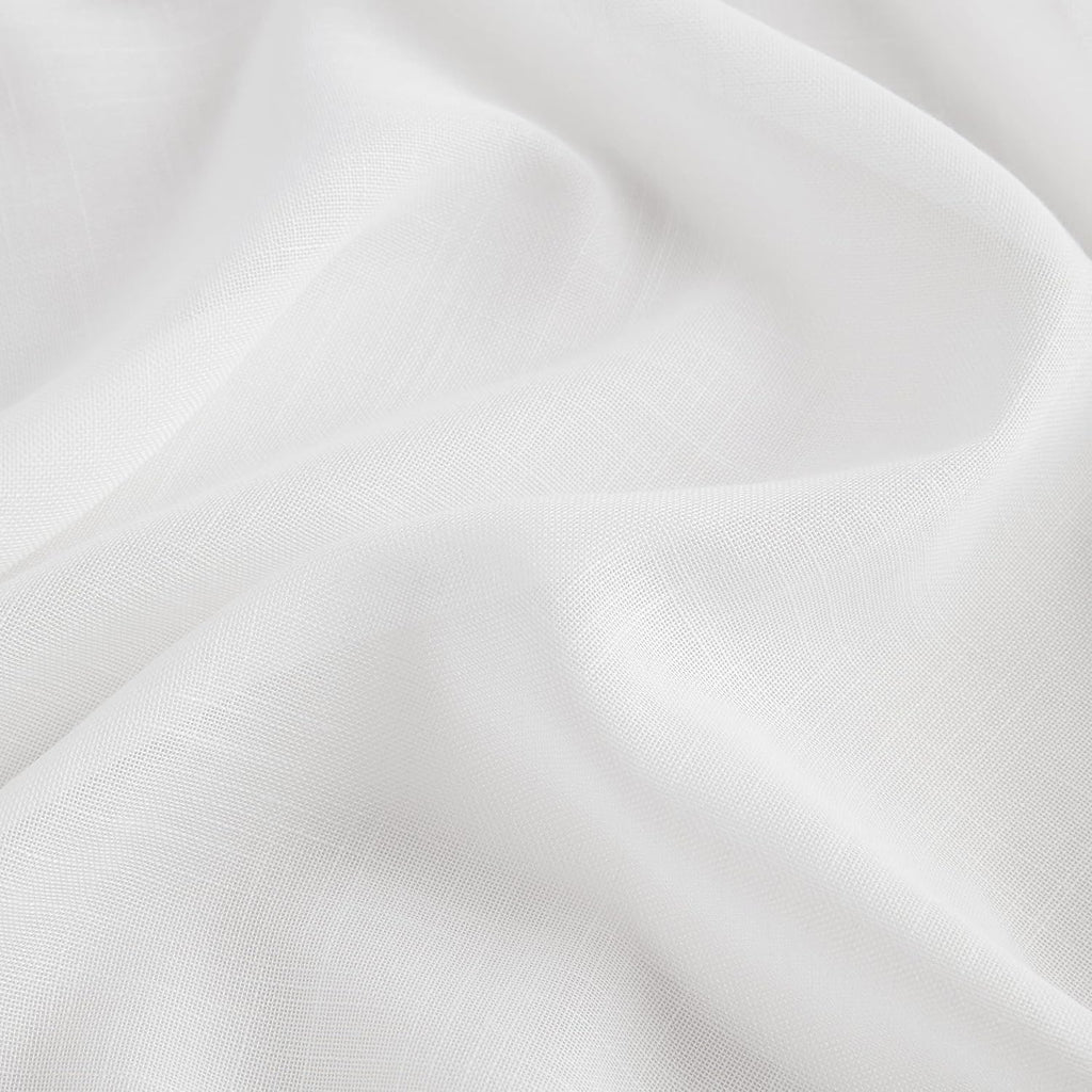 63 Inches Short White Pinch Pleat Sheer Curtains - Set of 2