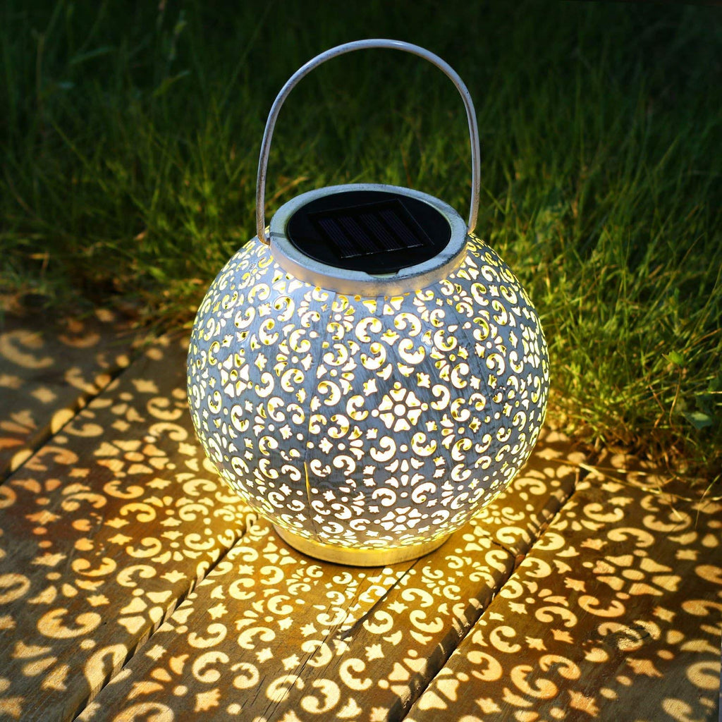 Outdoor Solar Big Lantern Waterproof Mothers Day Garden Gifts for Mom Women, Solar Garden Lights for Backyard Table