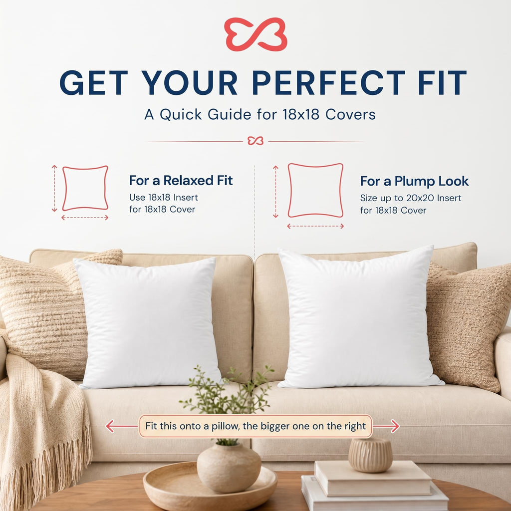 26x26 Euro Pillow Insert, White Pillows for Couch, Sofa & Bed