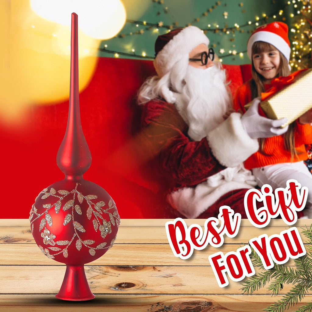 Glass Spherical Christmas Tree Topper 12"