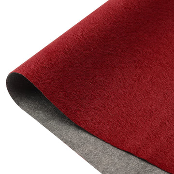 Removable Velvet Flock Self Adhesive Felt Fabric Liner Dark Red Velvet Drawer Liner for Jewelry Drawer Craft Felt