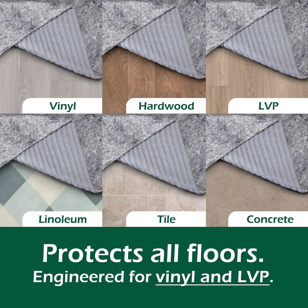 Waterproof Non-Slip Rug Pad, 8x10, Pet-Friendly, Safe for All Floors, Made in the USA, Low-VOC - Set of 80