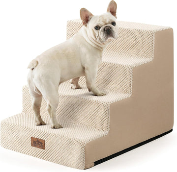 Dog Stairs for Small Dogs, 4 Step Pet Stairs for Beds & Couches