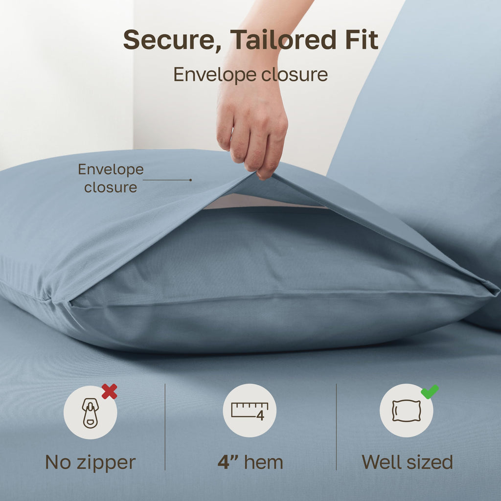 100% Egyptian Cotton 2-Pack King Size Pillowcases