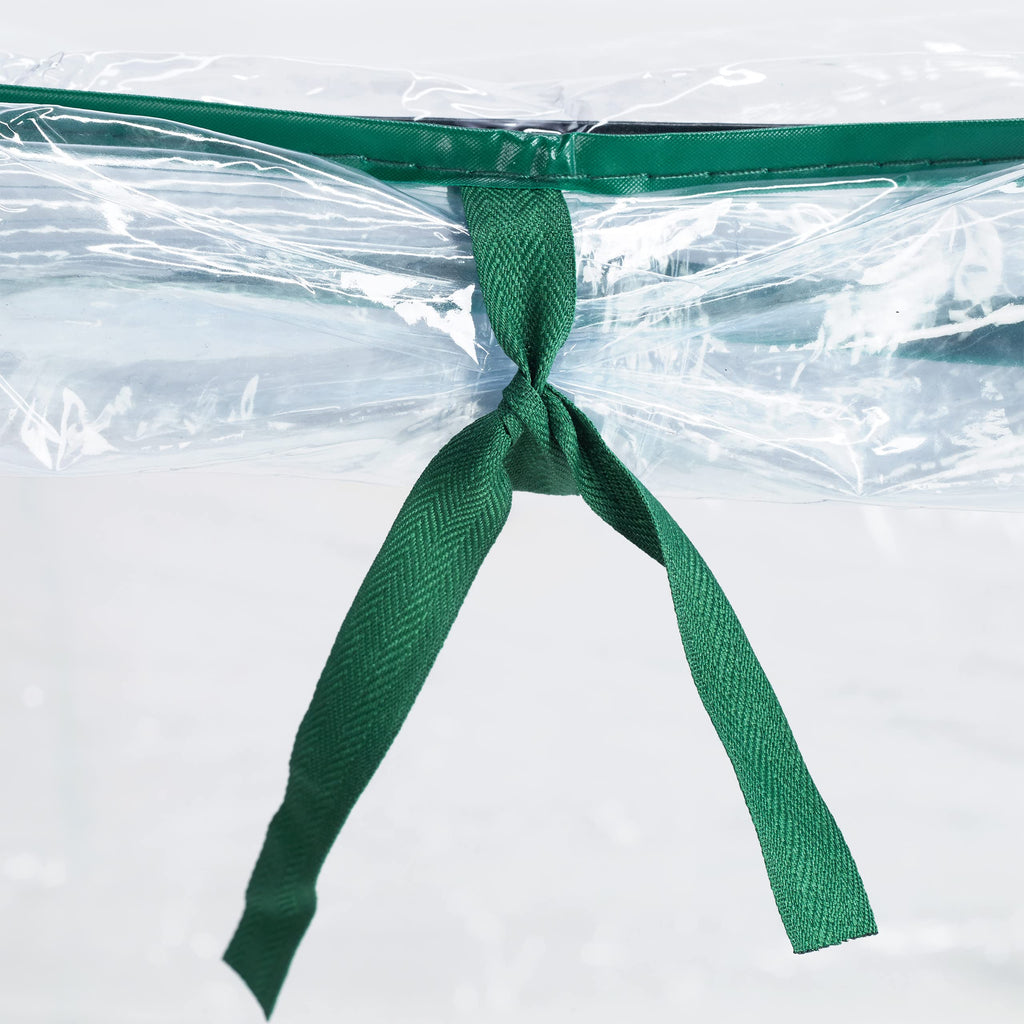 Foil Greenhouse, Plug-in System, Roll-Up Door, H x W x D: 50 x 130 x 60 cm, Steel & PVC, Transparent, Green