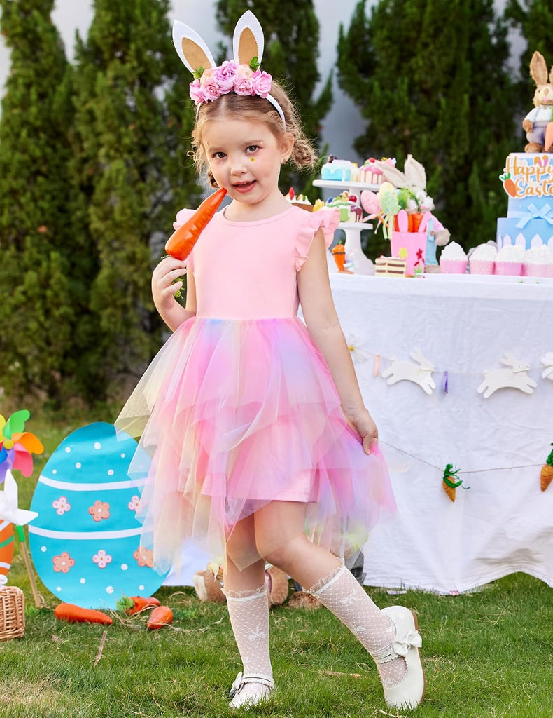 Toddler Tutu Dress Little Girls Irregular Tulle Princess Dresses