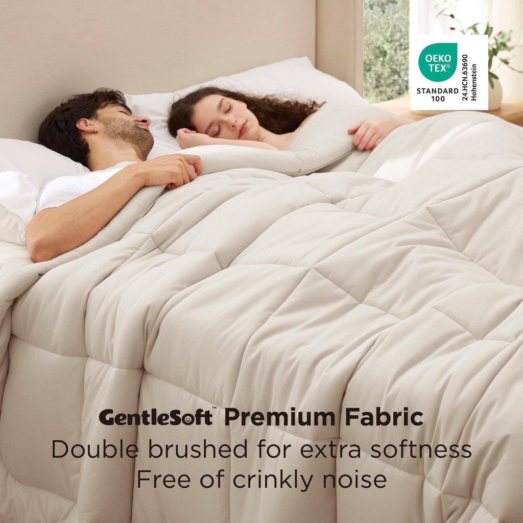 Comforter Duvet Insert - Quilted Comforters Oversized King Size, All Season Duvet, GentleSoft Down Alternative