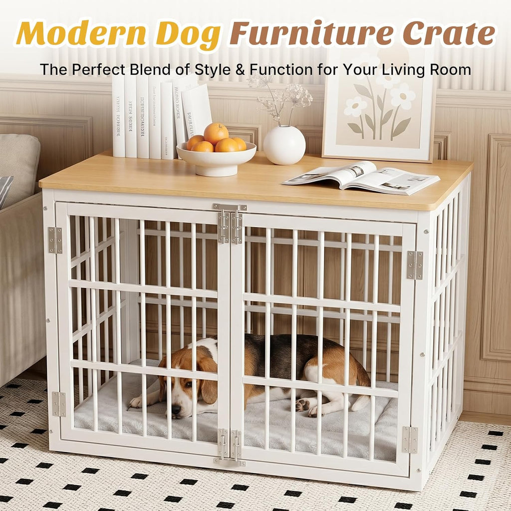 Dog Crate Furniture Indoor Crate Dog Cage Wooden Kennel