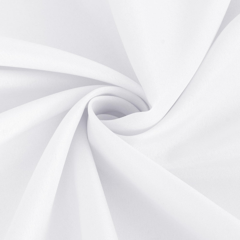 90 Inch Round Tablecloth Fit 30-72 Inch Tables, White 6 Pack Circle