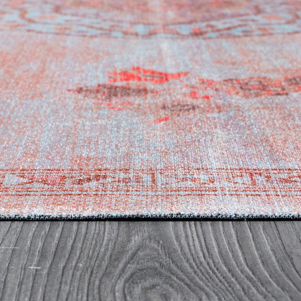 Non Slip Area Rugs Boho Medallion Floral Non Skid Rubber Backing Easy Silk Soft Area Rug Easy to Clean Non