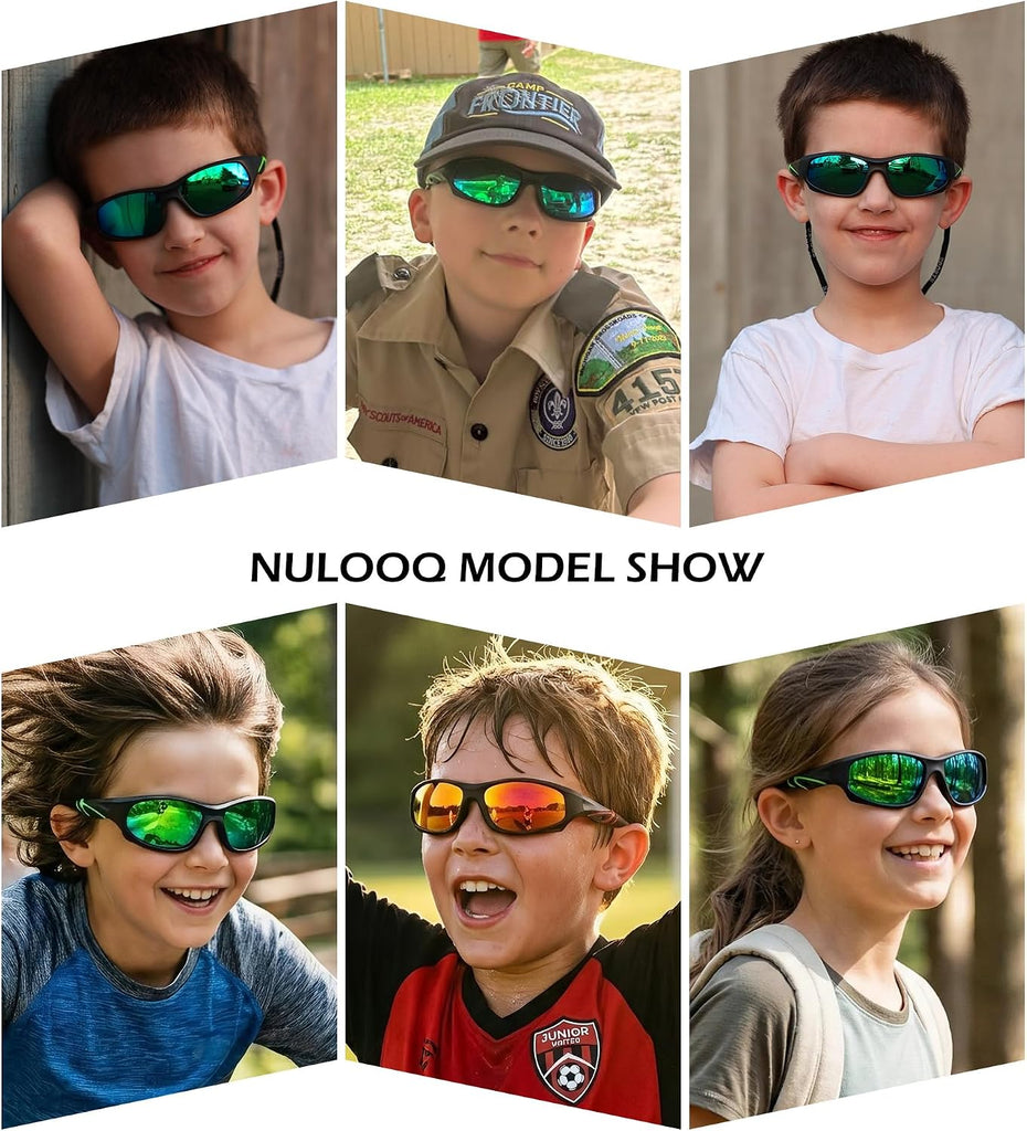 Kids Baseball Polarized Sunglasses for Youth, Boys Girls