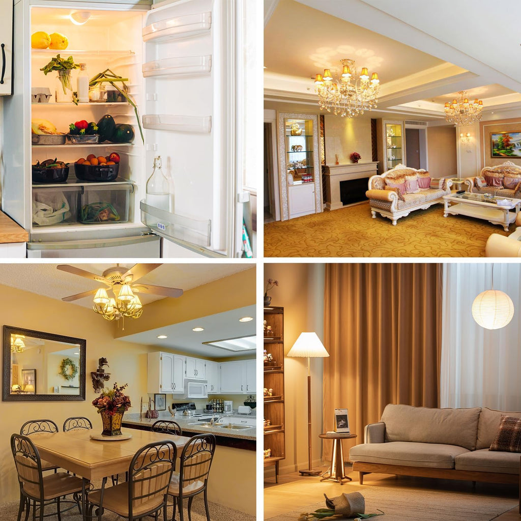 LED Refrigerator Light Bulb 40W Equivalent A15 Fridge Waterproof Bulbs E26 Base Energy Saving Appliance Freezer Light