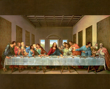 The Last Supper Lord's Supper Digital 36 x 44 inches Panel by 100% Cotton Fabric Sold by Panel