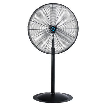 8850 CFM 30" High Velocity Pedestal Fan, Oscillating, 3 Aluminum Blades, Commercial & Industrial Use, UL Listed