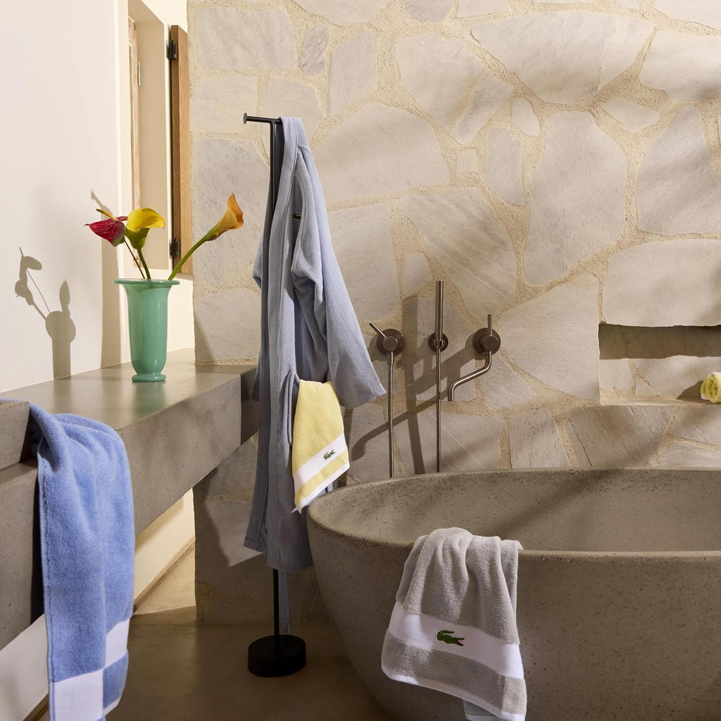 Sport Stripe 6-Piece Luxury Cotton Towel Set - Made with 100% Soft Supima Cotton, Absorbent & Quick-Drying, Includes