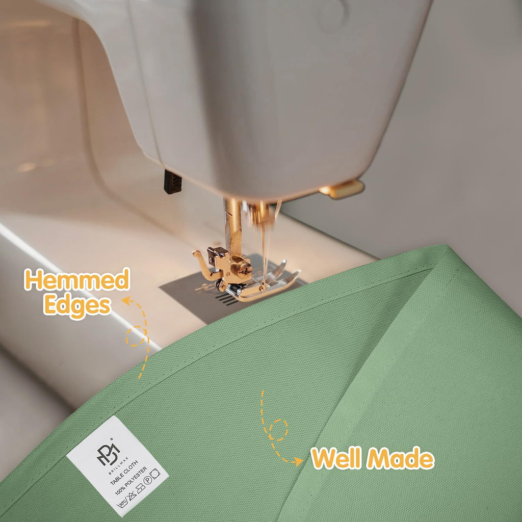 6 Pack Sage Green Round Tablecloths 120 Inch for 60" Tables